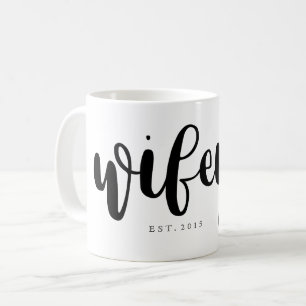 Caneca De Café Coração do rosa do roteiro de Wifey