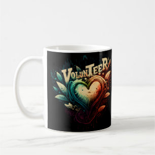 Caneca De Café Coração dos voluntários