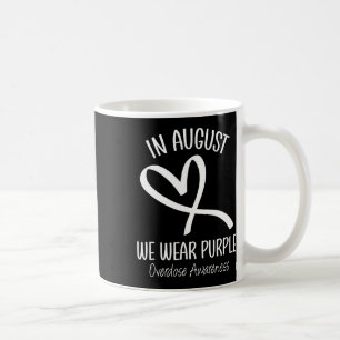 Caneca De Café Coração Em agosto Vestimos Consciência da Sobredos
