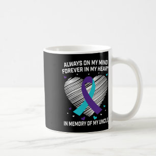 Caneca De Café Coração Em Memória Do Meu Tio Sensibilização Suici