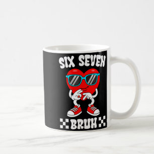 Caneca De Café Coração Engraçado 67 Bruh Dia dos Namorados Seis S