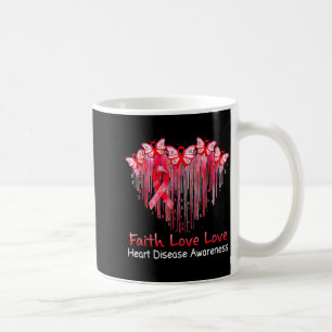 Caneca De Café Coração Fé Esperança Amor Coração Vermelho Doença