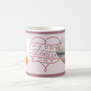 Caneca De Café Coração Feliz do Dia dos Namorados Personalizado M