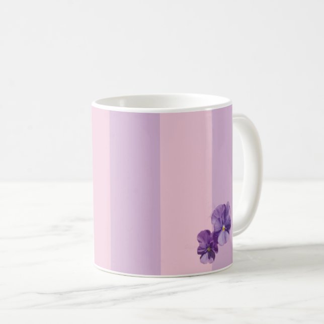 Caneca De Café Coração, Flor (Frente Esquerda)