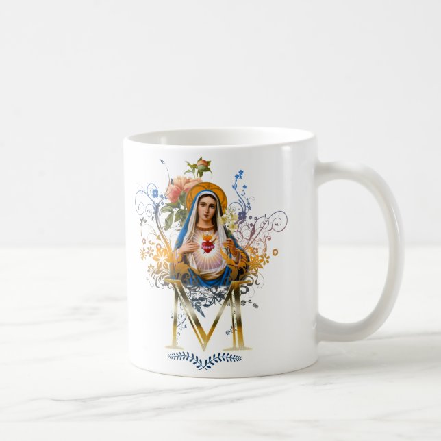 Caneca De Café Coração imaculado de Mary (Direita)