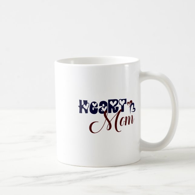 Caneca De Café Coração Mãe Defeito Congênito do Coração Conscient (Direita)