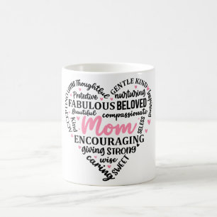 Caneca De Café Coração/mãe do Dia de as mães Inspiracional