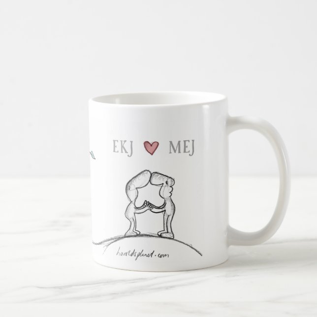 Caneca De Café Coração MEJ de EKJ (Direita)