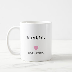 Caneca De Café Coração Minimalista Simples Personalizado Ano Nova