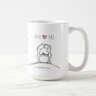 Caneca De Café Coração MJ de BW