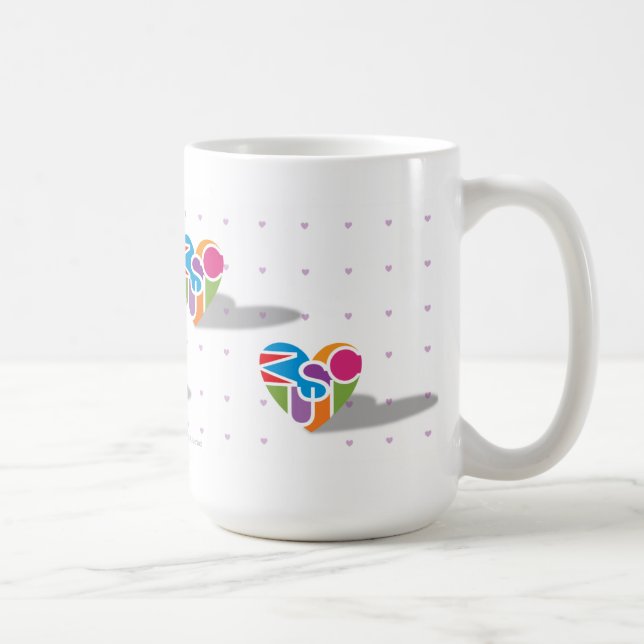 Caneca De Café Coração® Música Mug da Lover (Direita)