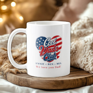 Caneca De Café Coração Patriótico do Clube dos Pais Legais Person