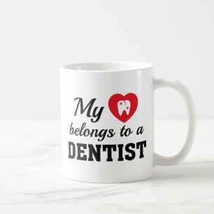 Caneca De Café Coração Pertence Dentista
