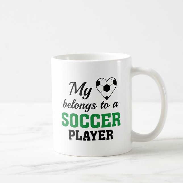Caneca De Café Coração Pertence Futebol (Direita)
