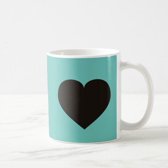 Caneca De Café Coração Preto (Direita)