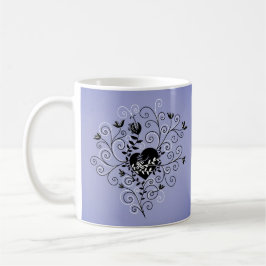 Caneca De Café Coração quebrado fixo lunático abstrato da