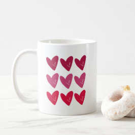 Caneca De Café Coração Romântico do Dia dos Namorados - Valentine