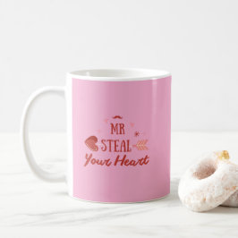 Caneca De Café Coração Romântico do Dia dos Namorados - Valentine