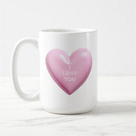 CANECA DE CAFÉ CORAÇÃO ROSA EU TE AMO ANIVERSÁRIO DE CASAMENTO