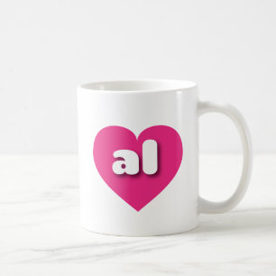 Caneca De Café Coração rosa-quente do Alabama - Eu amo a al