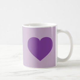 Caneca De Café Coração Roxo