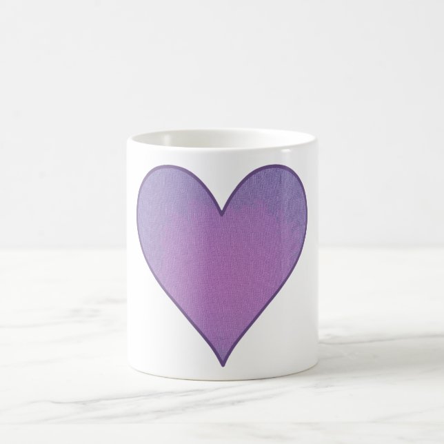 Caneca De Café Coração Roxo (Centro)