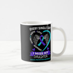 Caneca De Café Coração Roxo Roxo Menina Filha Sensibilização para
