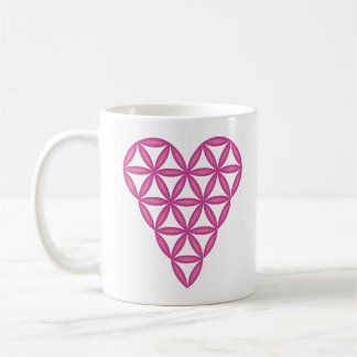 Caneca De Café Coração Sagrado - Coração da vida, 3D/Roxo 01.