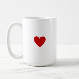 Caneca De Café Coração Simples Vermelho Personalizado