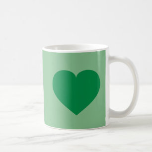 Caneca De Café Coração Verde