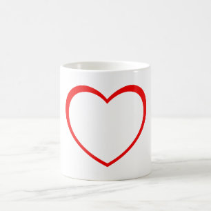 Caneca De Café Coração vermelho