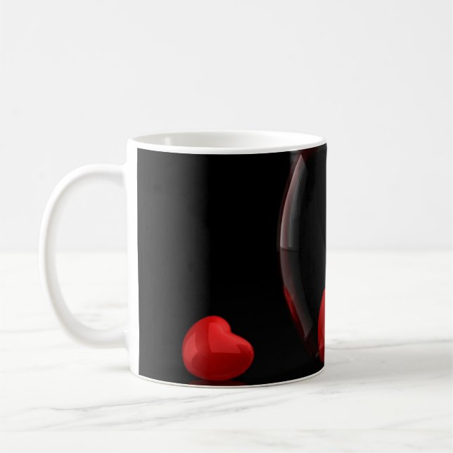 Caneca De Café Coração Vermelho (Esquerda)