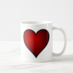 Caneca De Café Coração vermelho