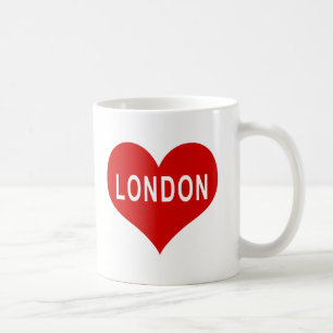 Caneca De Café Coração Vermelho de Amor de LONDRES