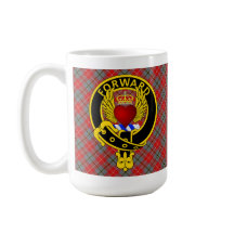 Coração Vermelho Duglas Tartan Mug, Asa "Fora"