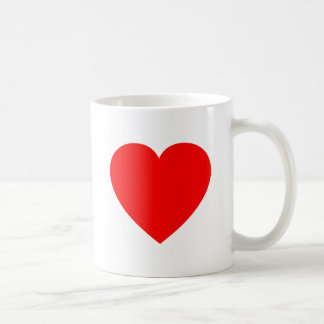 Caneca De Café Coração Vermelho Simples