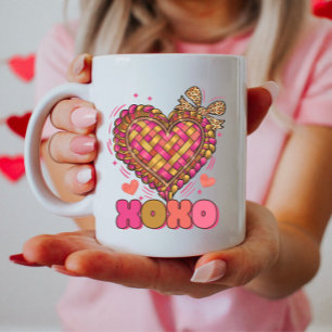 Caneca De Café Coração XOXO da Moda