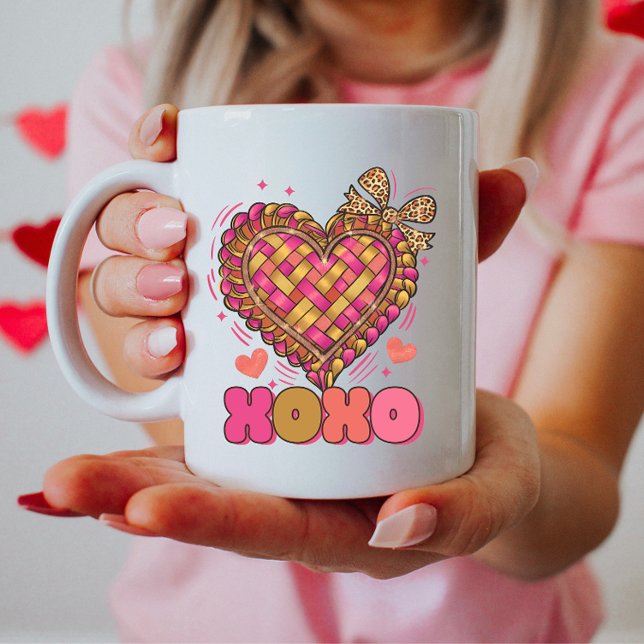 Caneca De Café Coração XOXO da Moda (Criador carregado)