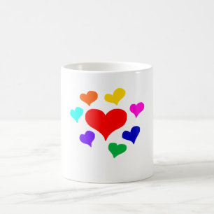 Caneca De Café Corações