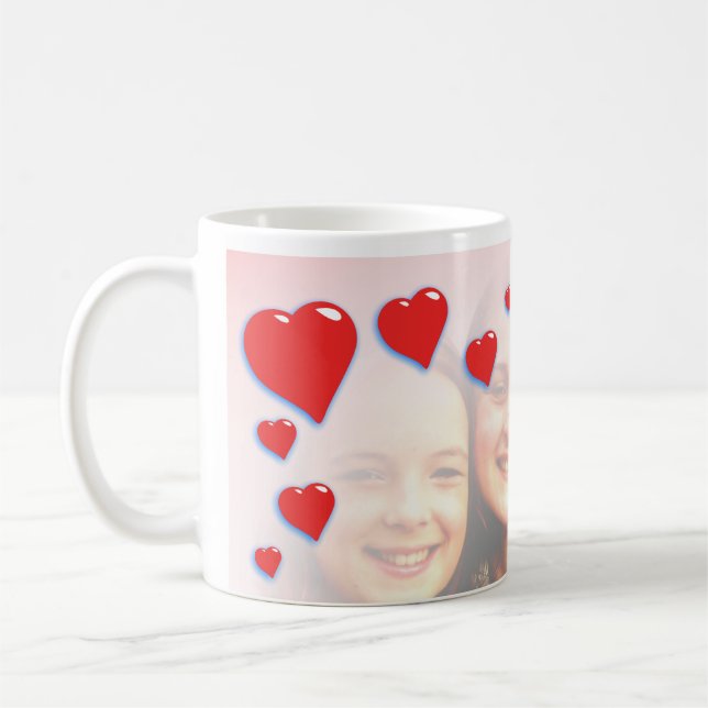 Caneca De Café Corações (Esquerda)