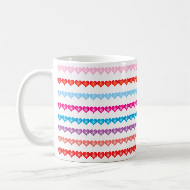 Caneca De Café Corações (Esquerda)