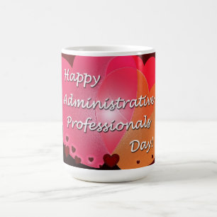 Caneca De Café Corações administrativos felizes do dia dos