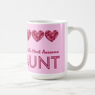 Caneca De Café Corações cor-de-rosa V05 da TIA a mais