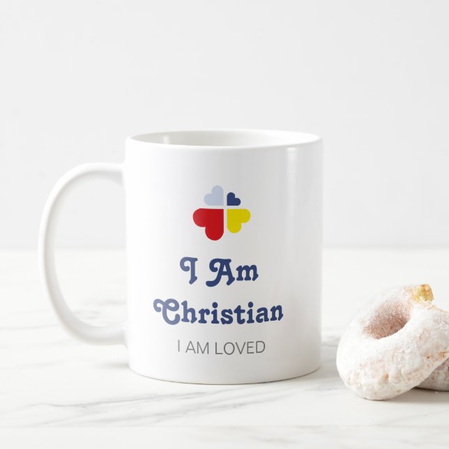 Caneca De Café Corações Cruz (Com Donut)