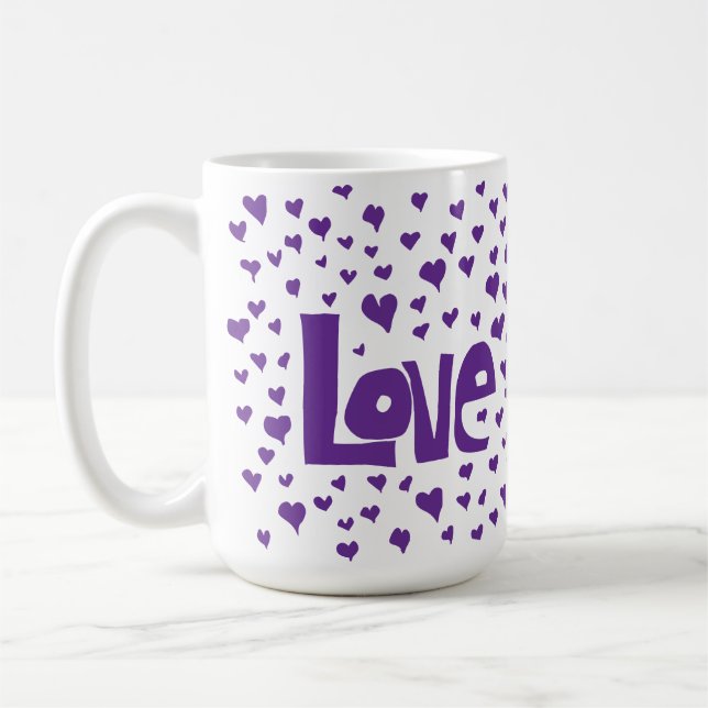 Caneca De Café Corações de Amor (Esquerda)