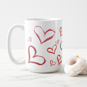 Caneca De Café Corações de caída