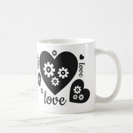 Caneca De Café Corações de Carrinho
