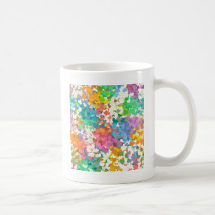 Caneca De Café Corações de Confete Pastel