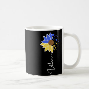 Caneca De Café Corações de Girassol da Bandeira da Ucrânia