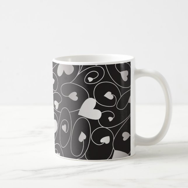 Caneca De Café Corações de prata (Direita)